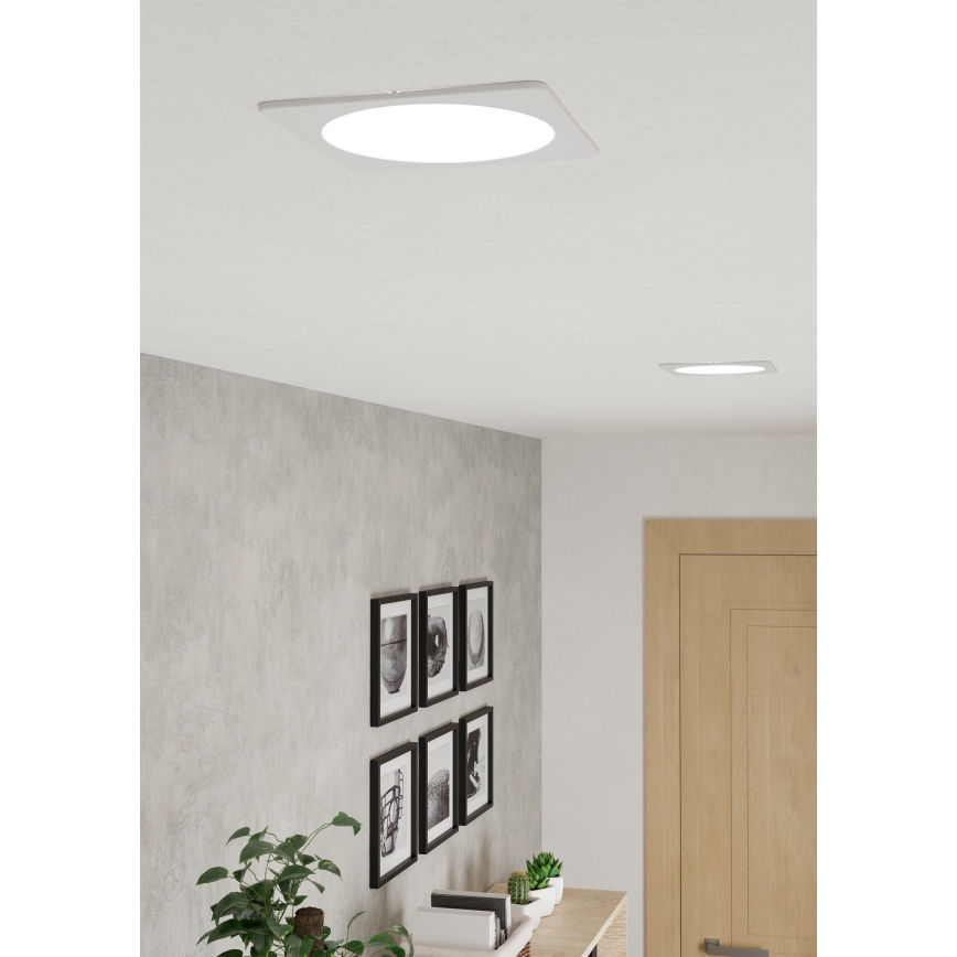 Eglo - LED podhľadové svietidlo LED/10,5W/230V 2700/4000/6500K 16,6x16,6 cm čierna