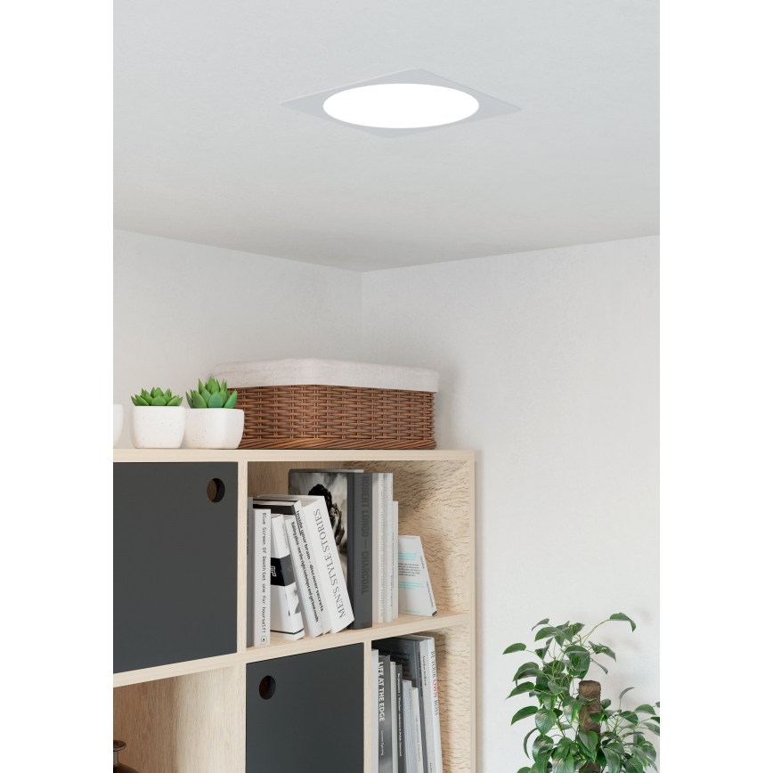 Eglo - LED podhľadové svietidlo LED/18,5W/230V 2700/4000/6500K 21,6x21,6 cm biela