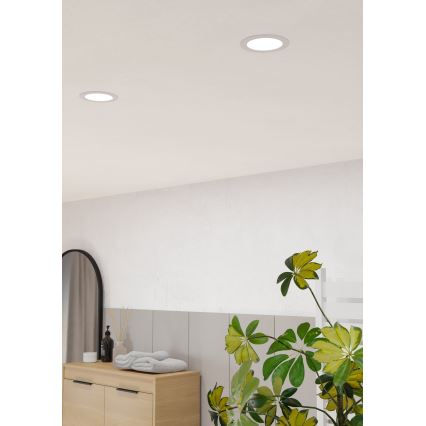Eglo - LED zapustené svietidlo do kúpeľne LED/6,3W/230V 2700/4000/6500K pr. 11,9 cm IP44 biela