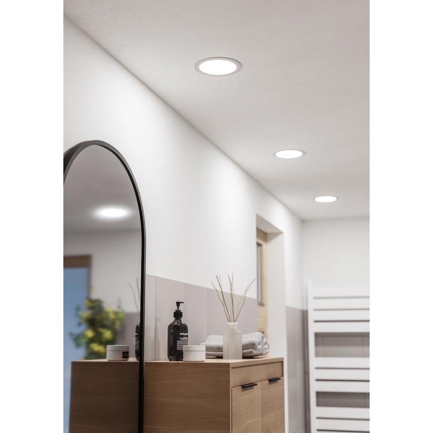 Eglo - LED Kúpeľňové podhľadové svietidlo LED/10,5W/230V 2700/4000/6500K pr. 16,8 cm IP44 biela