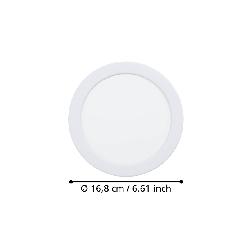 Eglo - LED Kúpeľňové podhľadové svietidlo LED/10,5W/230V 2700/4000/6500K pr. 16,8 cm IP44 biela