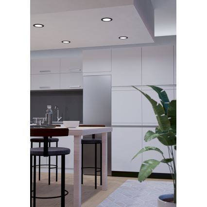 Eglo - LED RGBW stmievateľné kúpeľňové podhľadové svietidlo LED/5W/230V 2700-6500K priemer 12 cm IP44 čierne