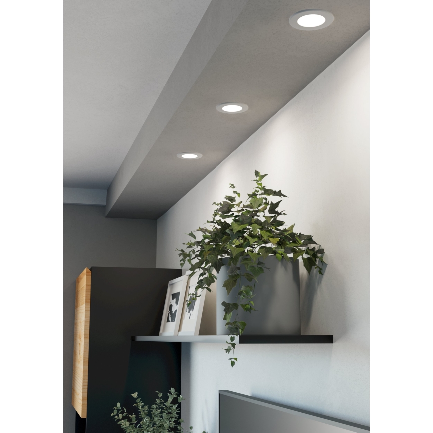 Eglo - SADA 3xLED RGBW stmievateľné kúpeľňové podhľadové svietidlo LED/2,8W/230V 2700-6500K pr. 8,8 cm IP44 biela