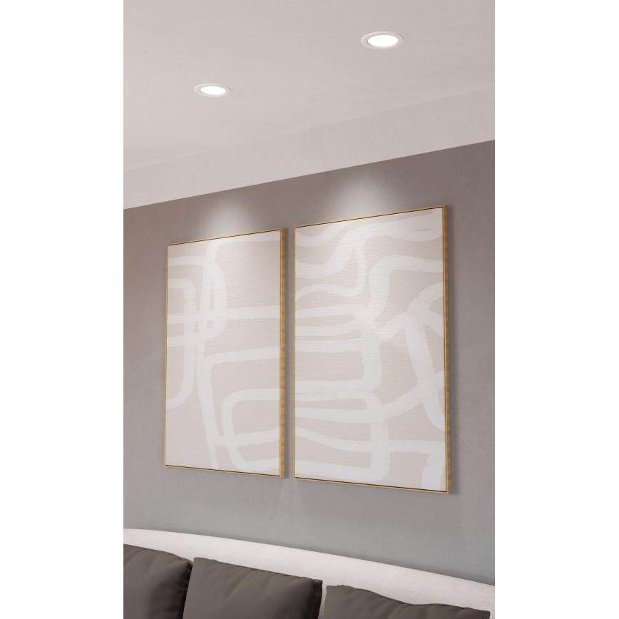 Eglo - LED RGBW stmievateľné kúpeľňové podhľadové svietidlo LED/5W/230V 2700-6500K priemer 12 cm IP44 biela