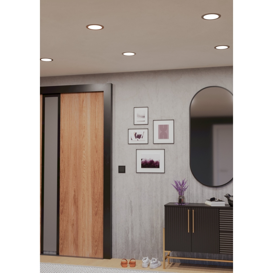 Eglo - LED RGBW Stmievateľné kúpeľňové podhľadové svietidlo LED/9,5W/230V 2700-6500K pr. 16,8 cm IP44 matný chróm