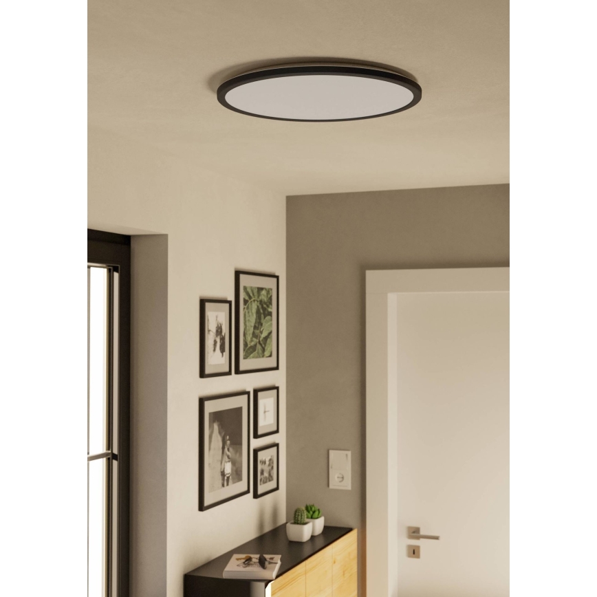 Eglo - LED Kúpeľňové stropné svietidlo LED/16,8W/230V 2700/4000/6500K pr. 50 cm IP44 čierna