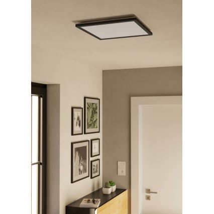 Eglo - LED Kúpeľňové stropné svietidlo LED/17,6W/230V 2700/4000/6500K 39x39 cm IP44 čierna