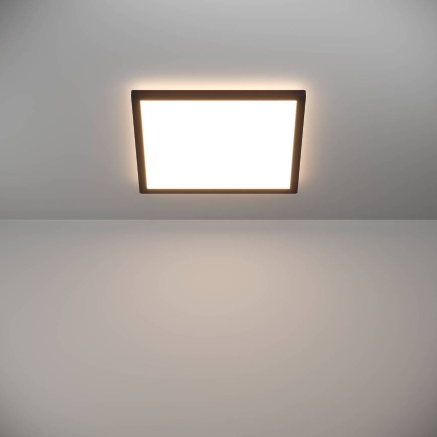 Eglo - LED Kúpeľňové stropné svietidlo LED/17,6W/230V 2700/4000/6500K 39x39 cm IP44 čierna