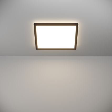 Eglo - LED Stmievateľné kúpeľňové stropné svietidlo LED/17,6W/230V 2700-6500K 39x39 cm IP44 čierna + diaľkové ovládanie
