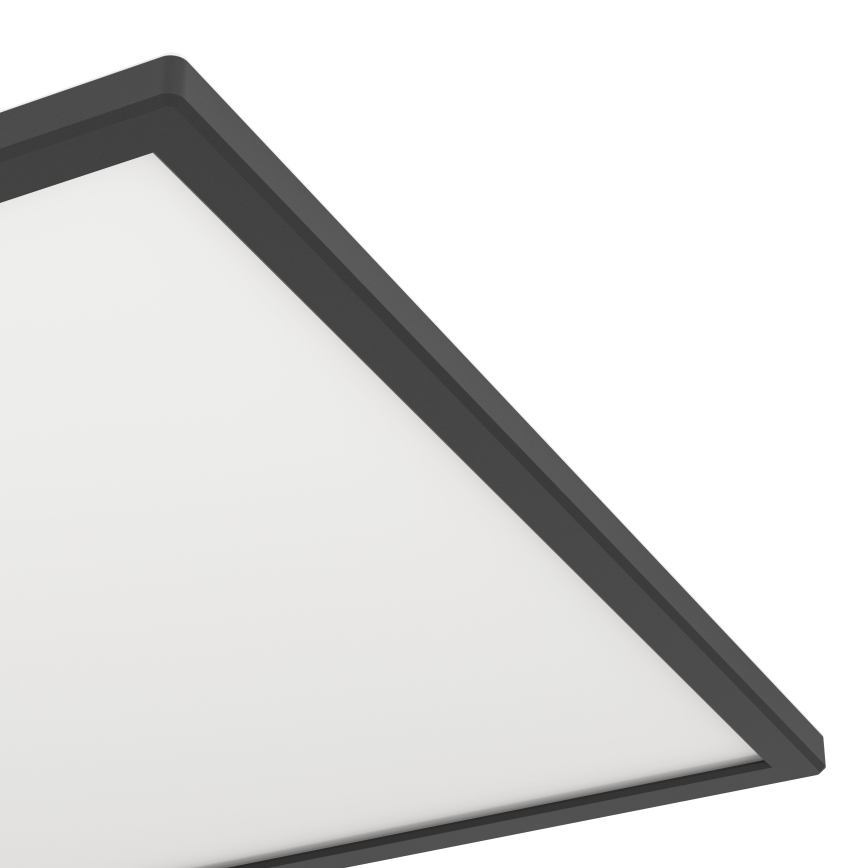 Eglo 901457 - LED Stmievateľné kúpeľňové stropné svietidlo LED/17W/230V 2700-6500K 50x50 cm IP44 čierna + diaľkové ovládanie