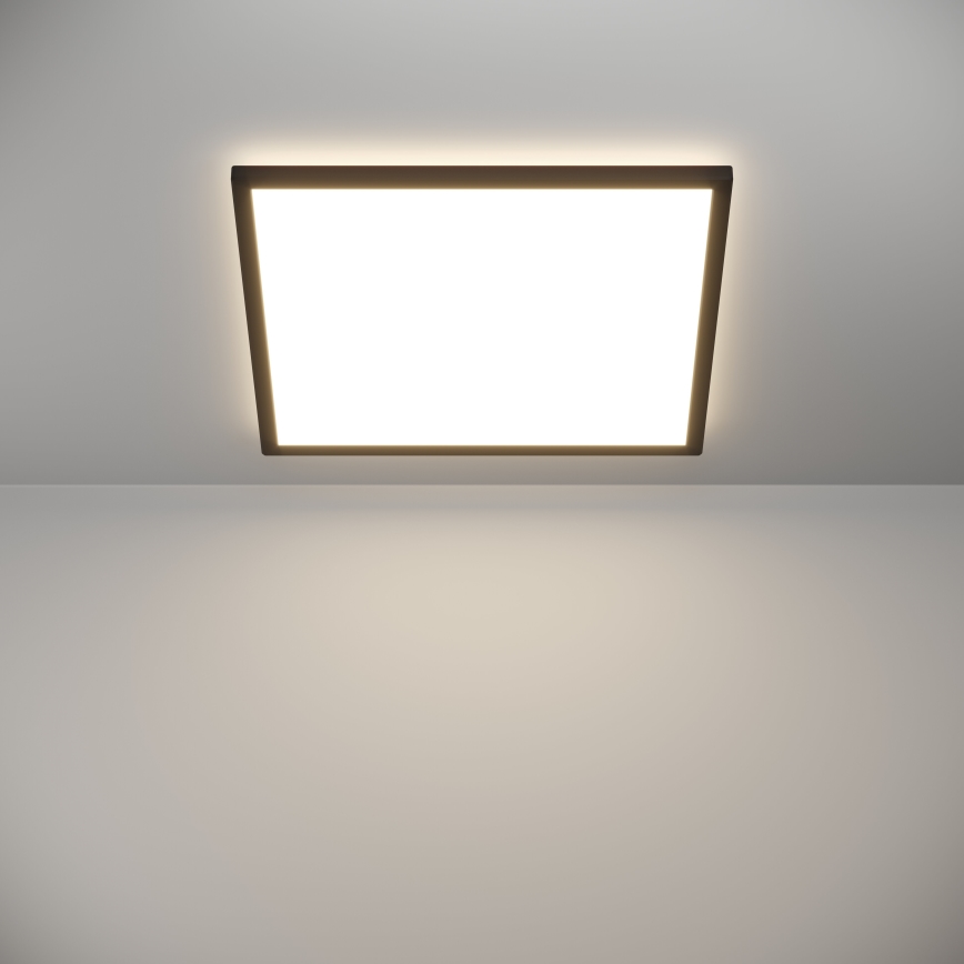 Eglo 901457 - LED Stmievateľné kúpeľňové stropné svietidlo LED/17W/230V 2700-6500K 50x50 cm IP44 čierna + diaľkové ovládanie