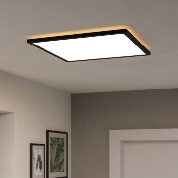 Eglo 901457 - LED Stmievateľné kúpeľňové stropné svietidlo LED/17W/230V 2700-6500K 50x50 cm IP44 čierna + diaľkové ovládanie