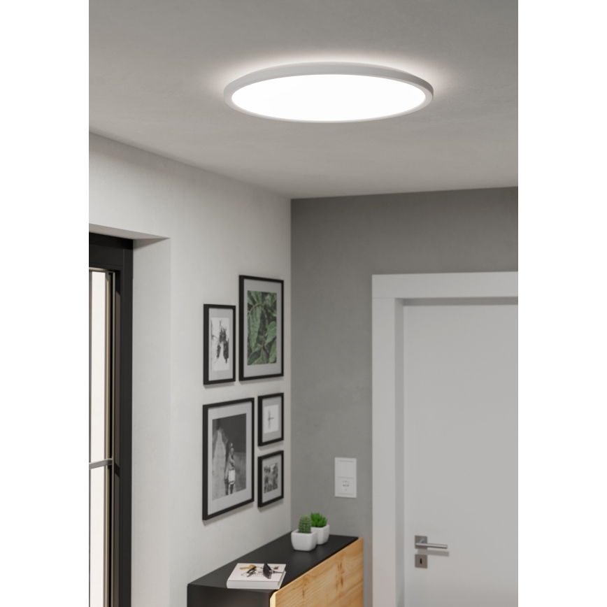 Eglo - LED Stmievateľné kúpeľňové stropné svietidlo LED/16,8W/230V 2700-6500K pr.50 cm IP44 biela + diaľkové ovládanie