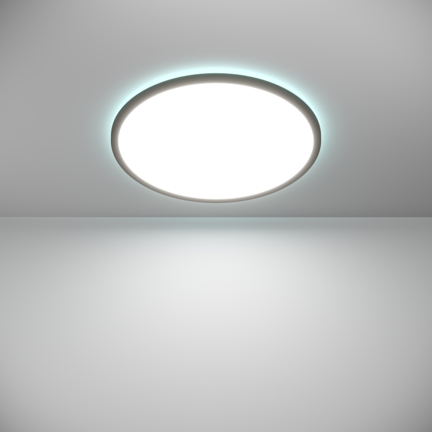 Eglo - LED RGBW Stmievateľné kúpeľňové stropné svietidlo LED/16,8W/230V 2700-6500K pr. 50 cm IP44 čierna ZigBee