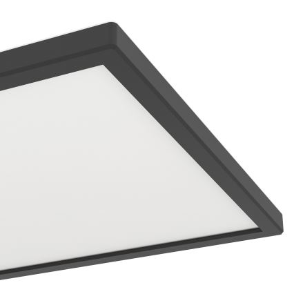 Eglo - LED RGBW Stmievateľné kúpeľňové stropné svietidlo LED/13,4W/230V 2700-6500K 29x29 cm IP44 čierna