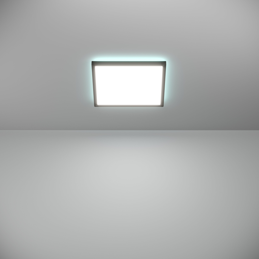 Eglo - LED RGBW Stmievateľné kúpeľňové stropné svietidlo LED/13,4W/230V 2700-6500K 29x29 cm IP44 čierna