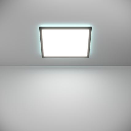 Eglo - LED RGBW Stmievateľné kúpeľňové stropné svietidlo LED/17,6W/230V 2700-6500K 39x39 cm IP44 čierna ZigBee