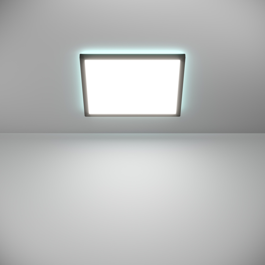 Eglo - LED RGBW Stmievateľné kúpeľňové stropné svietidlo LED/17,6W/230V 2700-6500K 39x39 cm IP44 čierna ZigBee
