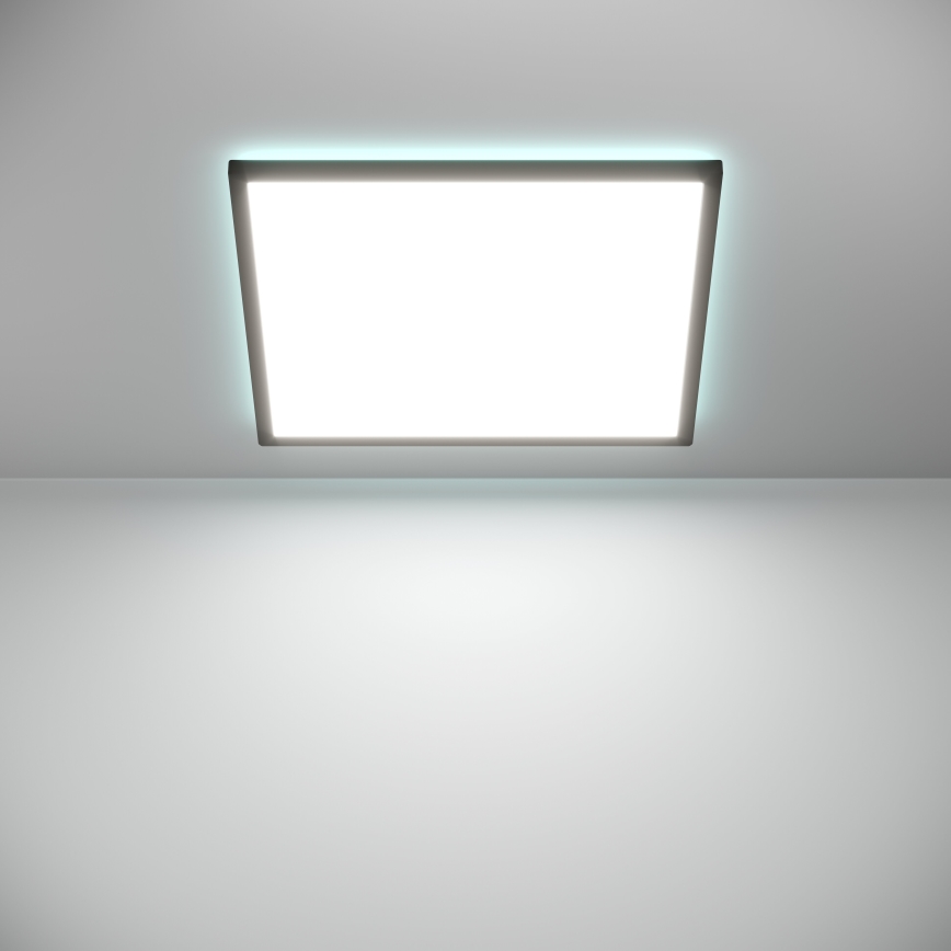 Eglo - LED RGBW Stmievateľné kúpeľňové stropné svietidlo LED/17W/230V 2700-6500K 50x50cm IP44 čierna ZigBee