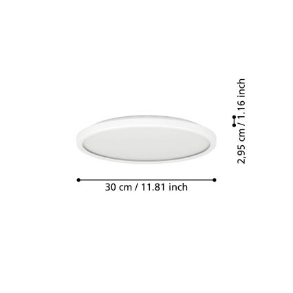 Eglo - LED RGBW Stmievateľné kúpeľňové stropné svietidlo LED/13,9W/230V 2700-6500K pr. 30 cm IP44 biela ZigBee