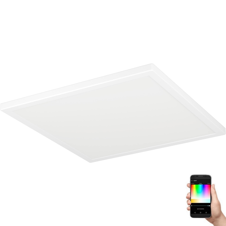 Eglo - LED RGBW Stmievateľné kúpeľňové stropné svietidlo LED/17,6W/230V 2700-6500K 39x39 cm IP44 biela ZigBee