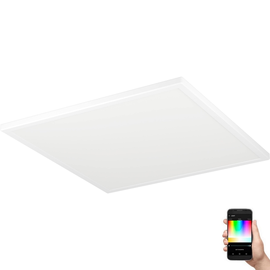 Eglo - LED RGBW Stmievateľné kúpeľňové stropné svietidlo LED/17W/230V 2700-6500K 50x50 cm IP44 biela ZigBee