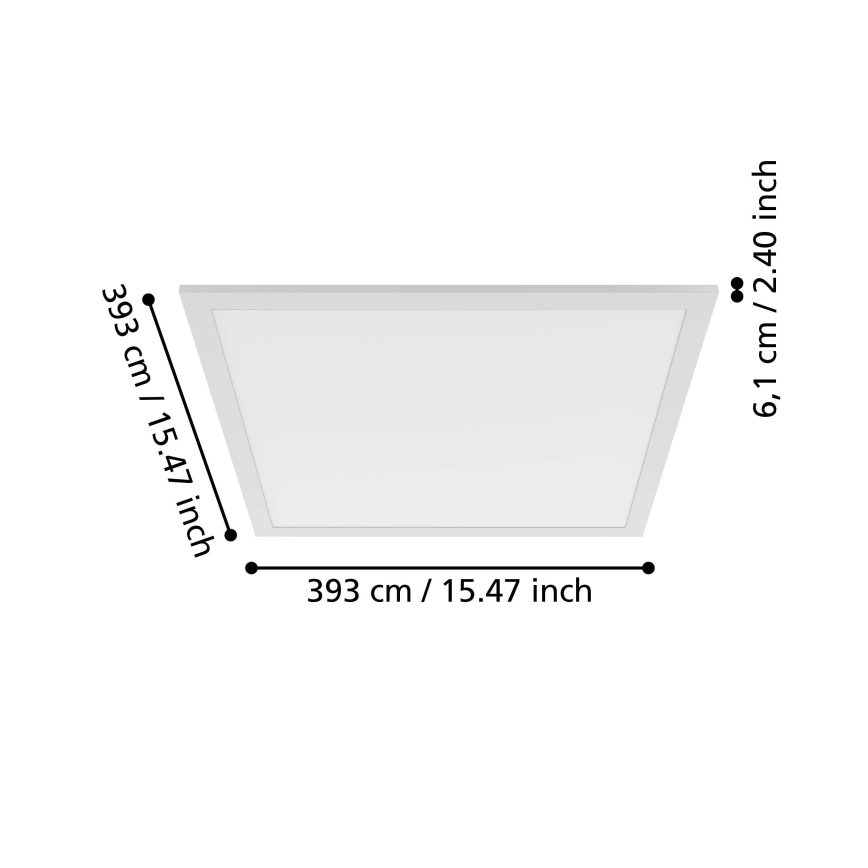 Eglo - LED stropné svietidlo LED/18,8W/230V 2700/4000/6500K 40x40 cm biele