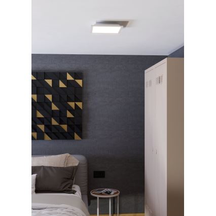 Eglo - LED RGBW Stmievateľné stropné svietidlo LED/14W/230V 2700-6500K 30x30 cm biela