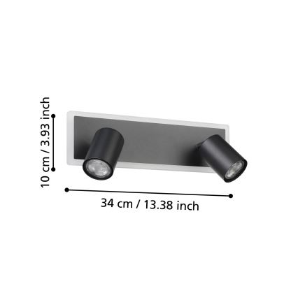 Eglo - LED bodové svietidlo LED/12W/230V čierne