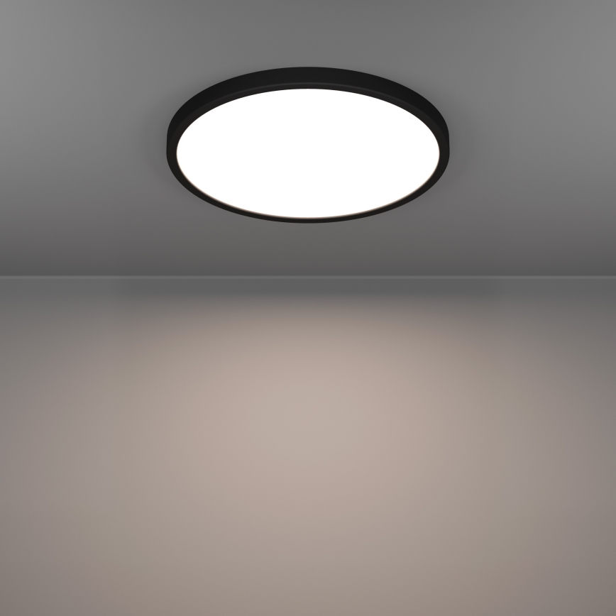 Eglo - LED RGBW Stmievateľné kúpeľňové stropné svietidlo LED/17,5W/230V 2700-6500K pr. 39,9 cm IP44 čierna