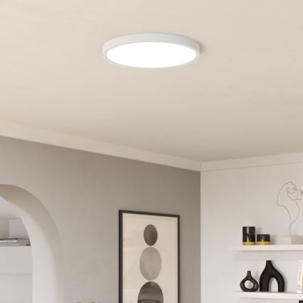 Eglo - LED RGBW stmievateľné kúpeľňové stropné svietidlo LED/17,5W/230V 2700-6500K pr. 38,9 cm IP44 biele
