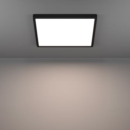 Eglo - LED RGBW Stmievateľné kúpeľňové stropné svietidlo LED/17,8W/230V 2700-6500K 39x39 cm IP44 čierne