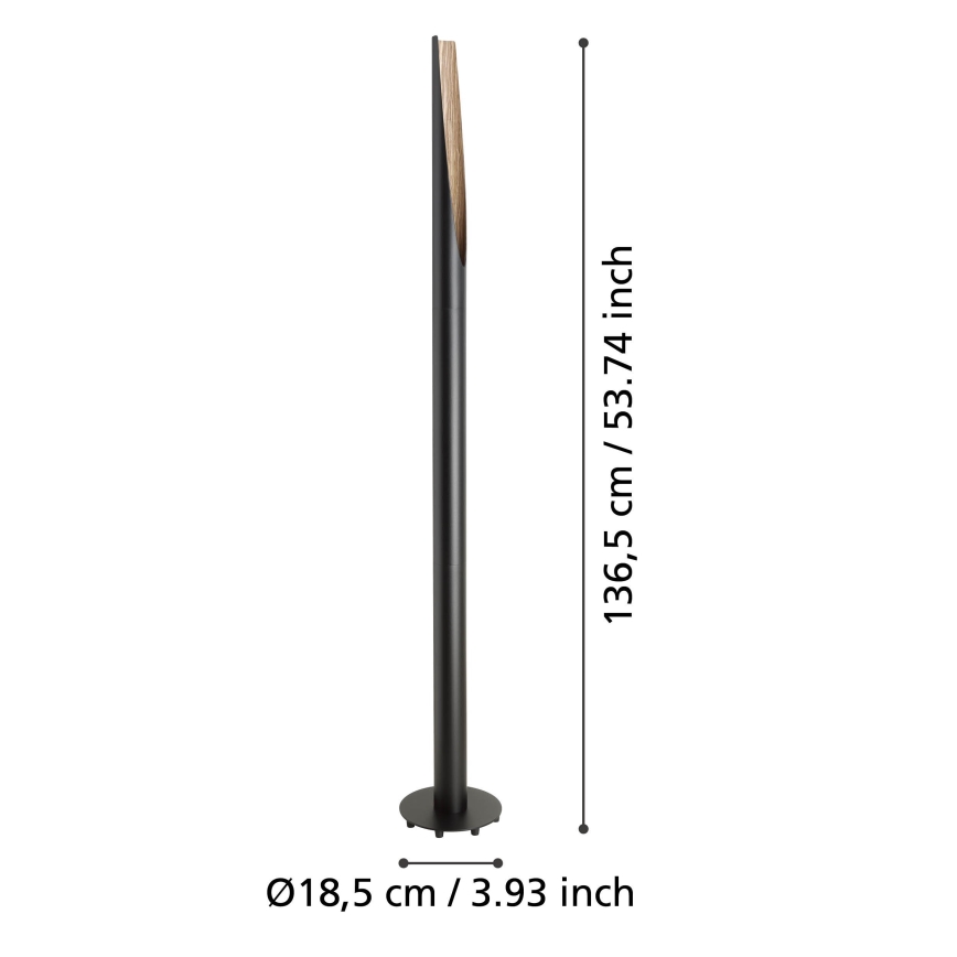 Eglo  - LED Stojacia lampa 1xGU10/4,5W/230V 3000K čierna/hnedá