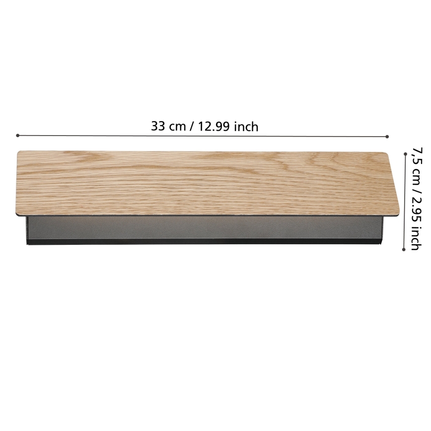 Eglo - LED Nástenné svietidlo LED/12W/230V 3000K hnedá