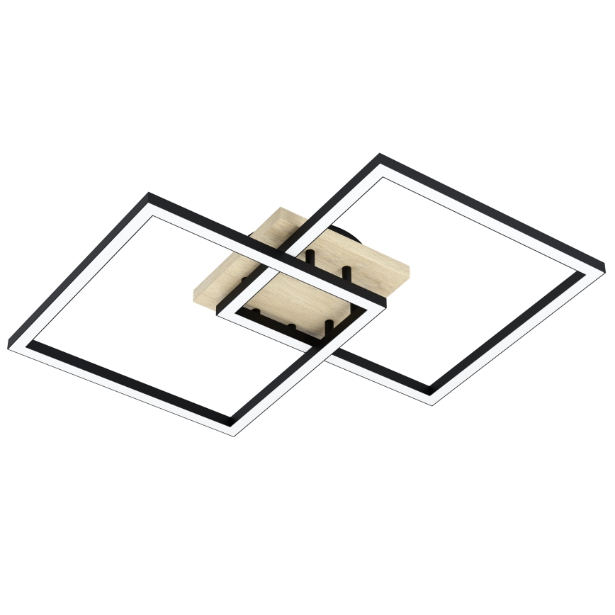 Eglo - LED Stmievateľný prisadený luster 4xLED/32W/230V 2700-6500K hnedá/čierna