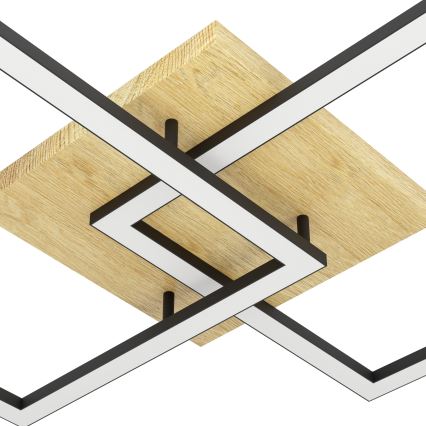 Eglo - LED Stmievateľný prisadený luster 4xLED/32W/230V 2700-6500K hnedá/čierna