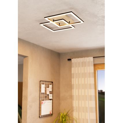 Eglo - LED Stmievateľný prisadený luster 4xLED/32W/230V 2700-6500K hnedá/čierna