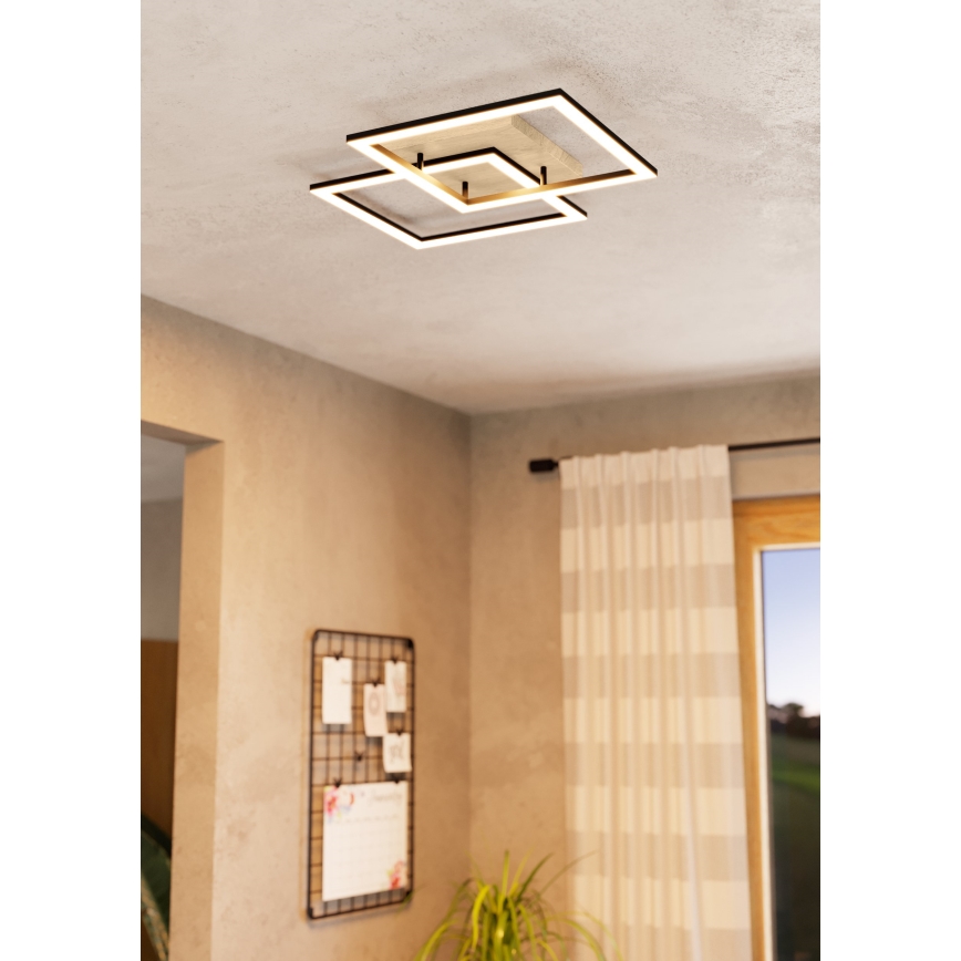 Eglo - LED Stmievateľný prisadený luster 4xLED/32W/230V 2700-6500K hnedá/čierna