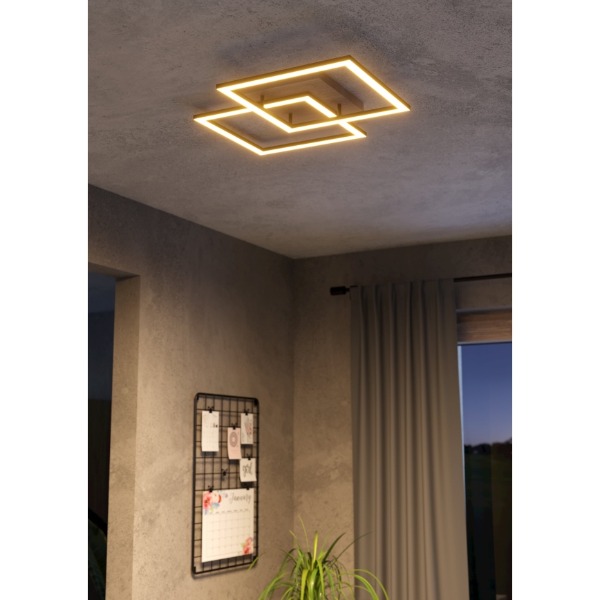 Eglo - LED Stmievateľný prisadený luster 4xLED/32W/230V 2700-6500K hnedá/čierna