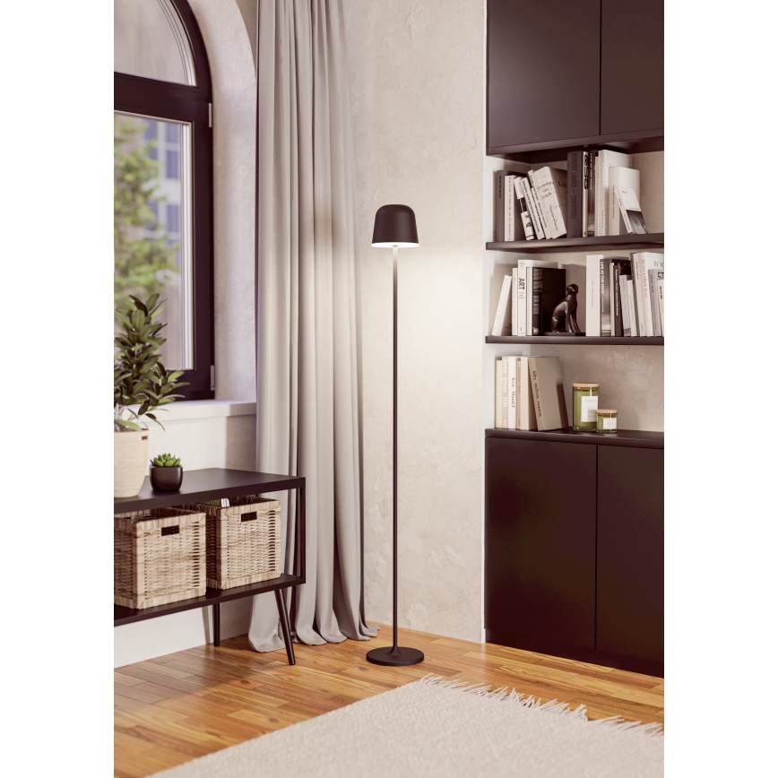 Eglo - LED Stmievateľná vonkajšia nabíjacia stojacia lampa LED/4,3W/5V 2400/3000/4000K IP54 čierna