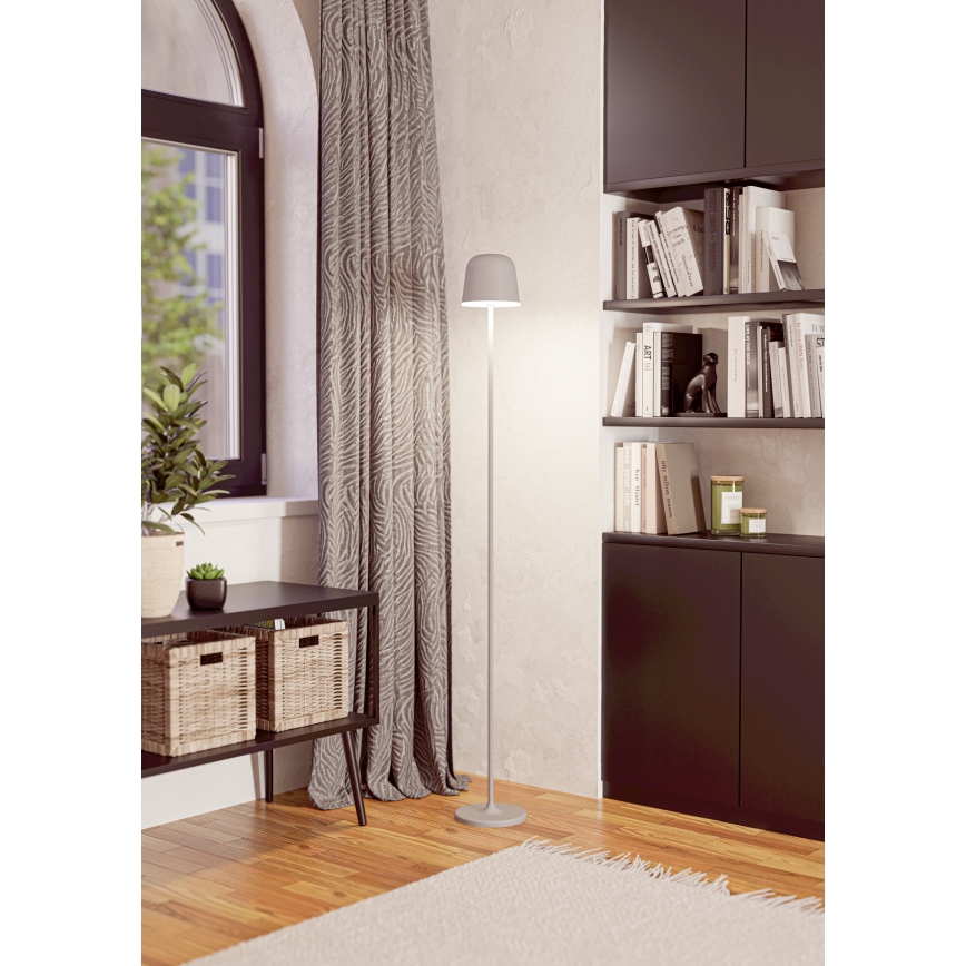 Eglo - LED Stmievateľná vonkajšia nabíjacia stojacia lampa LED/4,3W/5V 2400/3000/4000K IP54 šedá