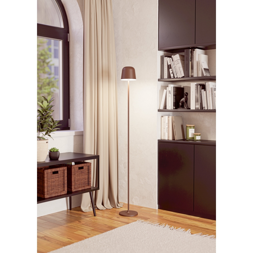 Eglo - LED Stmievateľná vonkajšia nabíjacia stojacia lampa LED/4,3W/230V 2400/3000/4000K IP54 hnedá