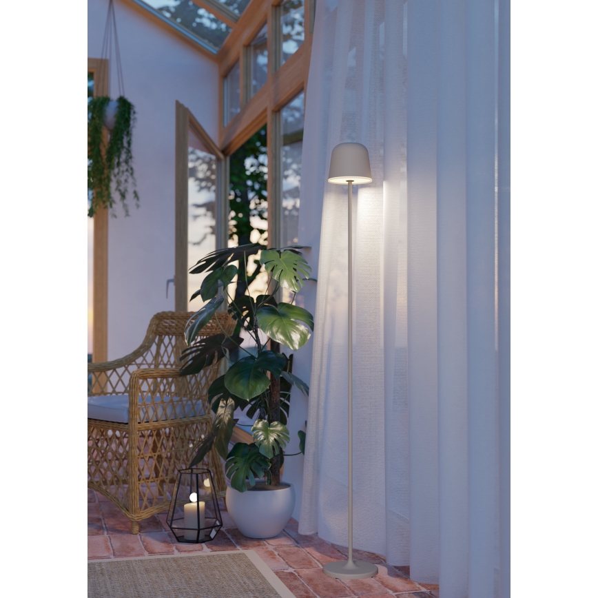 Eglo - LED Stmievateľná vonkajšia nabíjacia lampa LED/4,3W/5V 2400/3000/4000K IP54 krémová