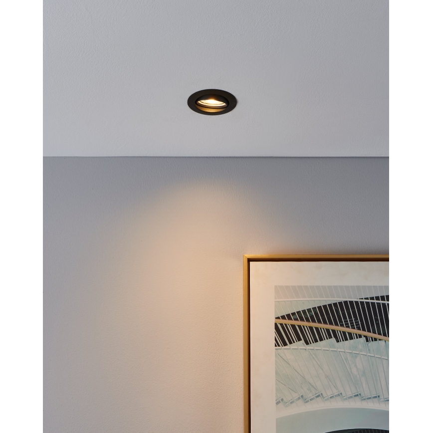 Eglo - SADA 3x LED Podhľadové svietidlo 1xGU10/4W/230V čierna