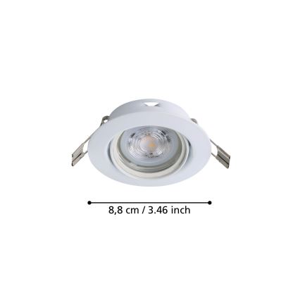 Eglo - SADA 3x LED Podhľadové svietidlo 1xGU10/4W/230V biela
