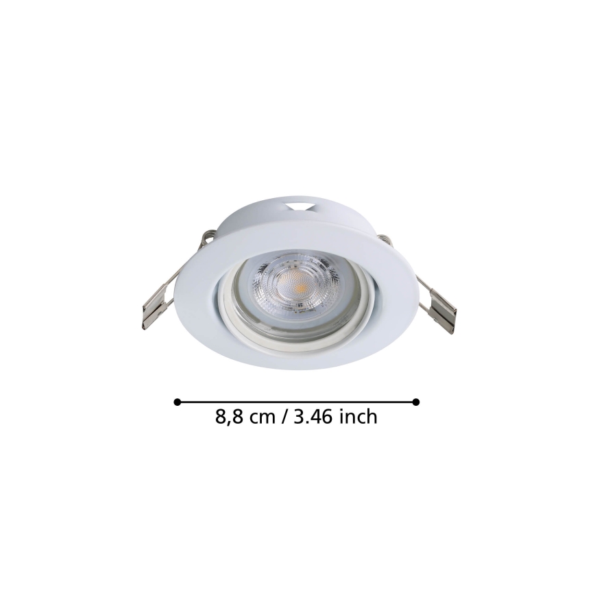 Eglo - SADA 3x LED Podhľadové svietidlo 1xGU10/4W/230V biela