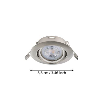 Eglo - SADA 3x LED Podhľadové svietidlo 1xGU10/4W/230V matný chróm