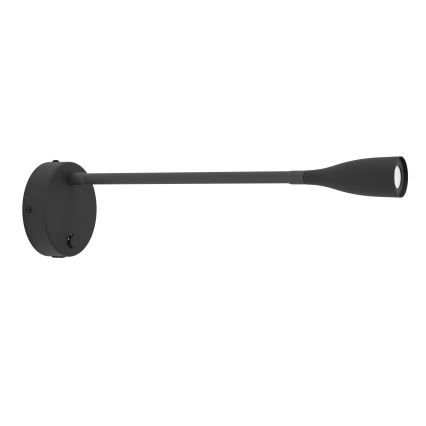 Eglo - LED flexibilná nástenná lampa s USB LED/3,8W/230V čierna