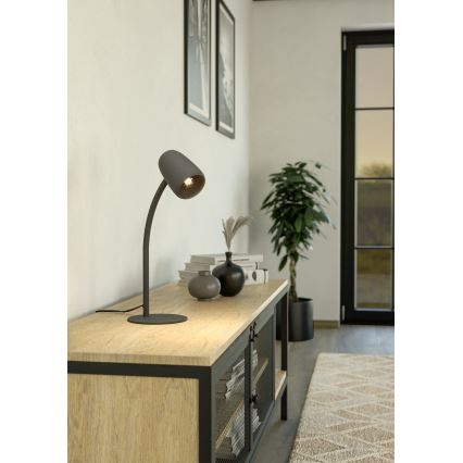 Eglo - Stolná lampa 1xE14/18W/230V čierna