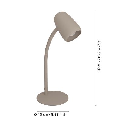 Eglo - Stolová lampa 1xE14/18W/230V krémová